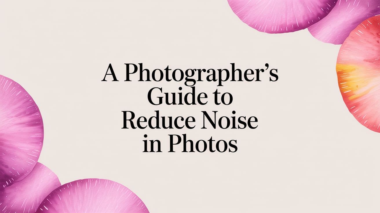 A Photographer's Guide to Reduce Noise in Photos