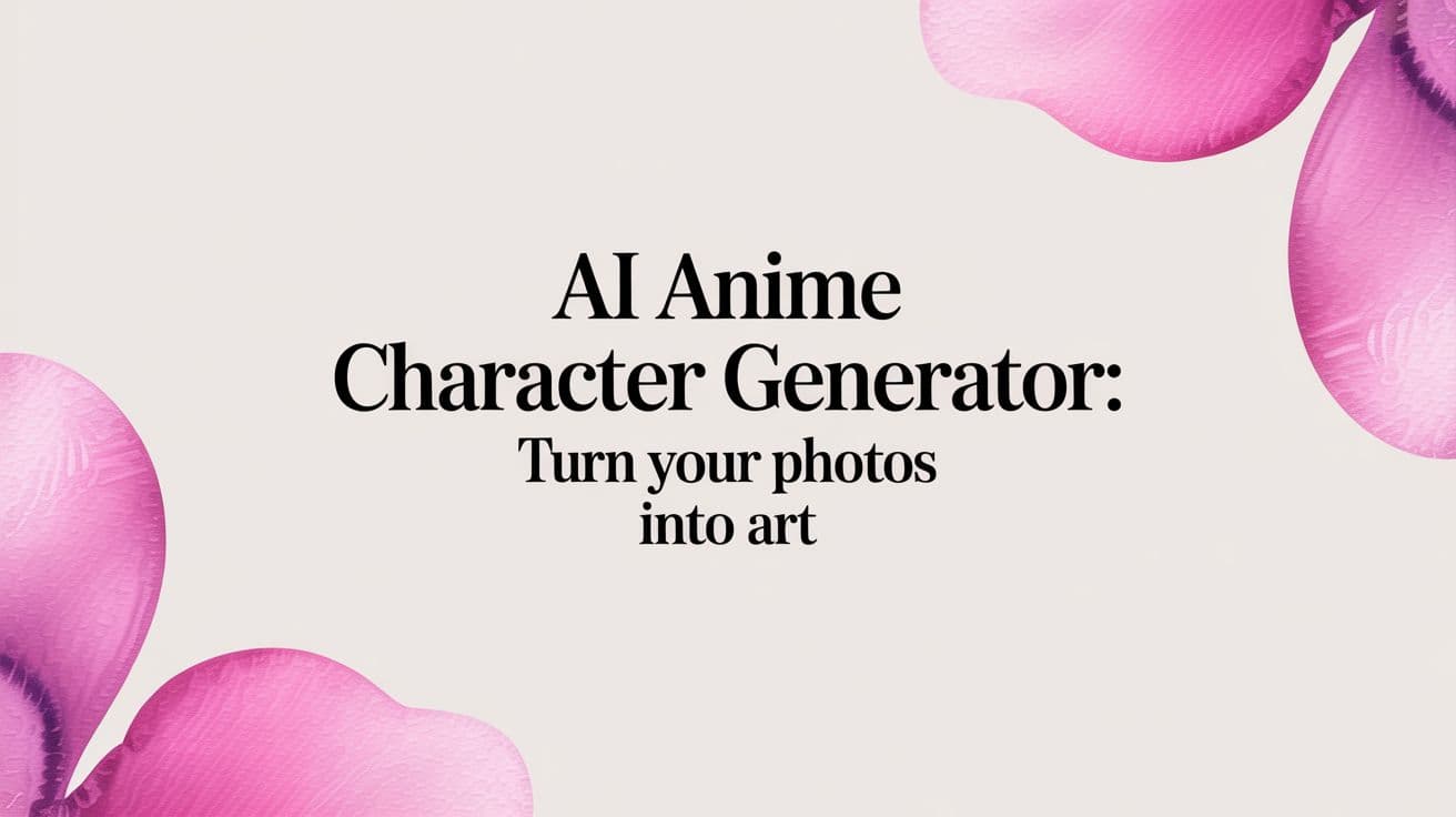 AI Anime Character Generator: Turn Your Photos Into Art