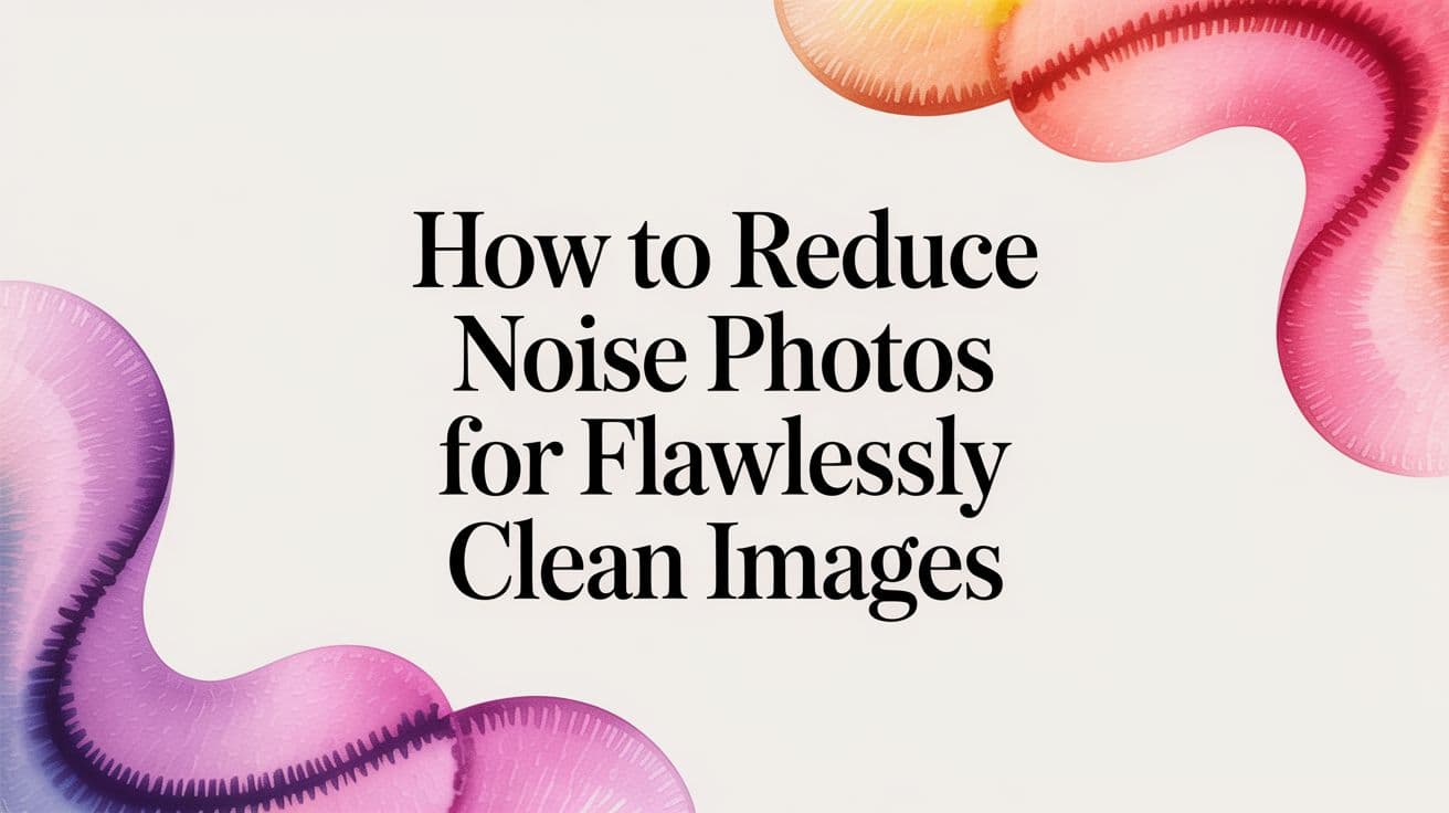 How to Reduce Noise Photos for Flawlessly Clean Images