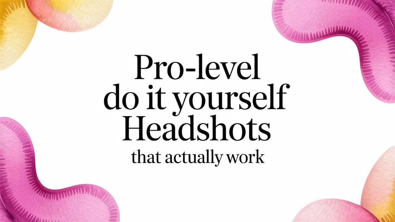 Pro-Level Do It Yourself Headshots That Actually Work