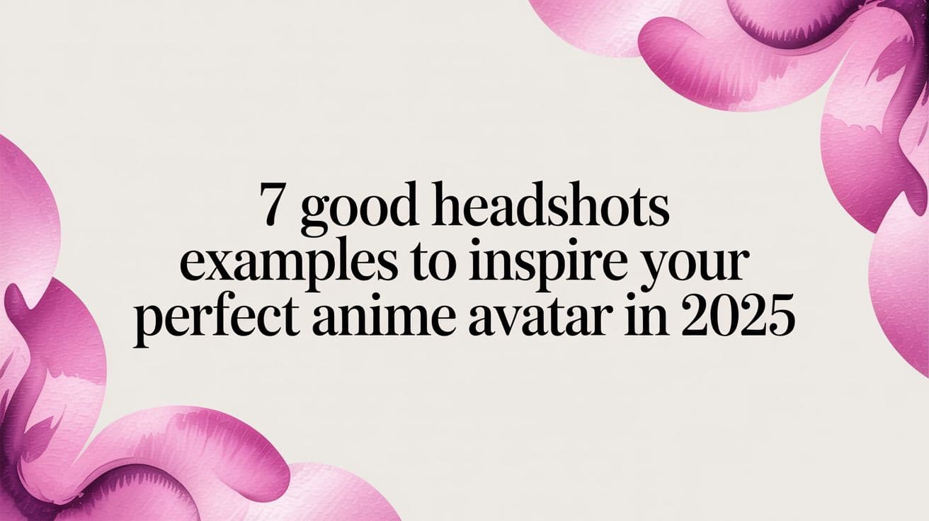 7 Good Headshots Examples to Inspire Your Perfect Anime Avatar in 2025