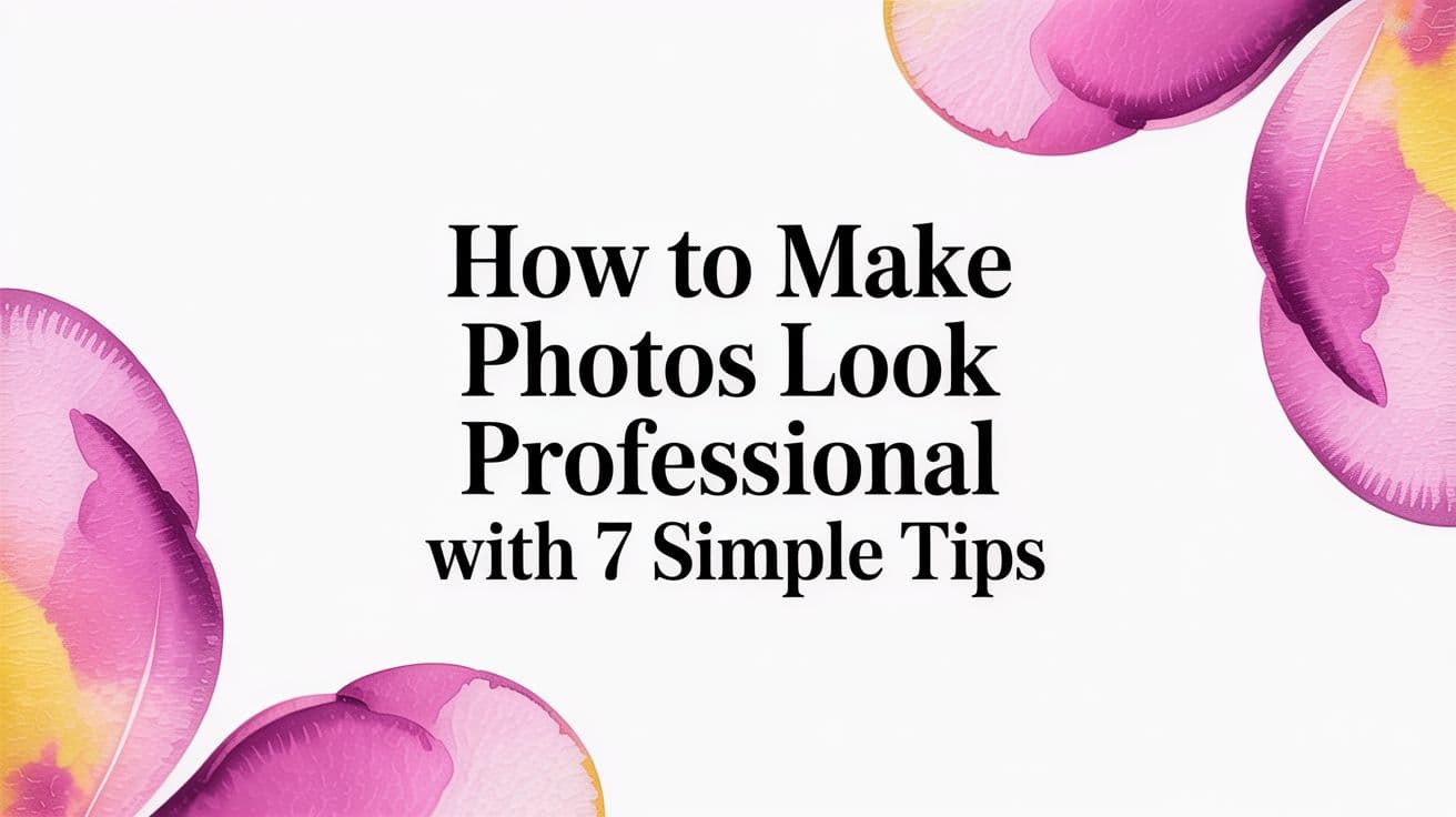 How to Make Photos Look Professional With 7 Simple Tips