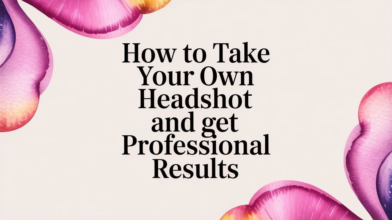 How to Take Your Own Headshot and Get Professional Results