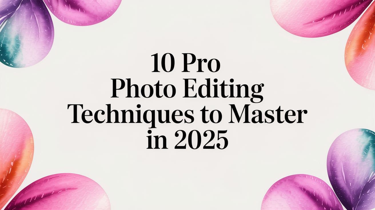 10 Pro Photo Editing Techniques to Master in 2025