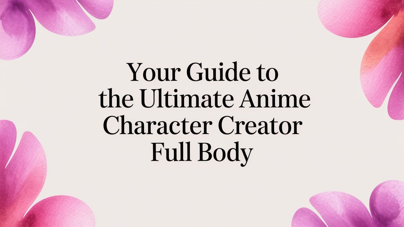 Your Guide to the Ultimate Anime Character Creator Full Body