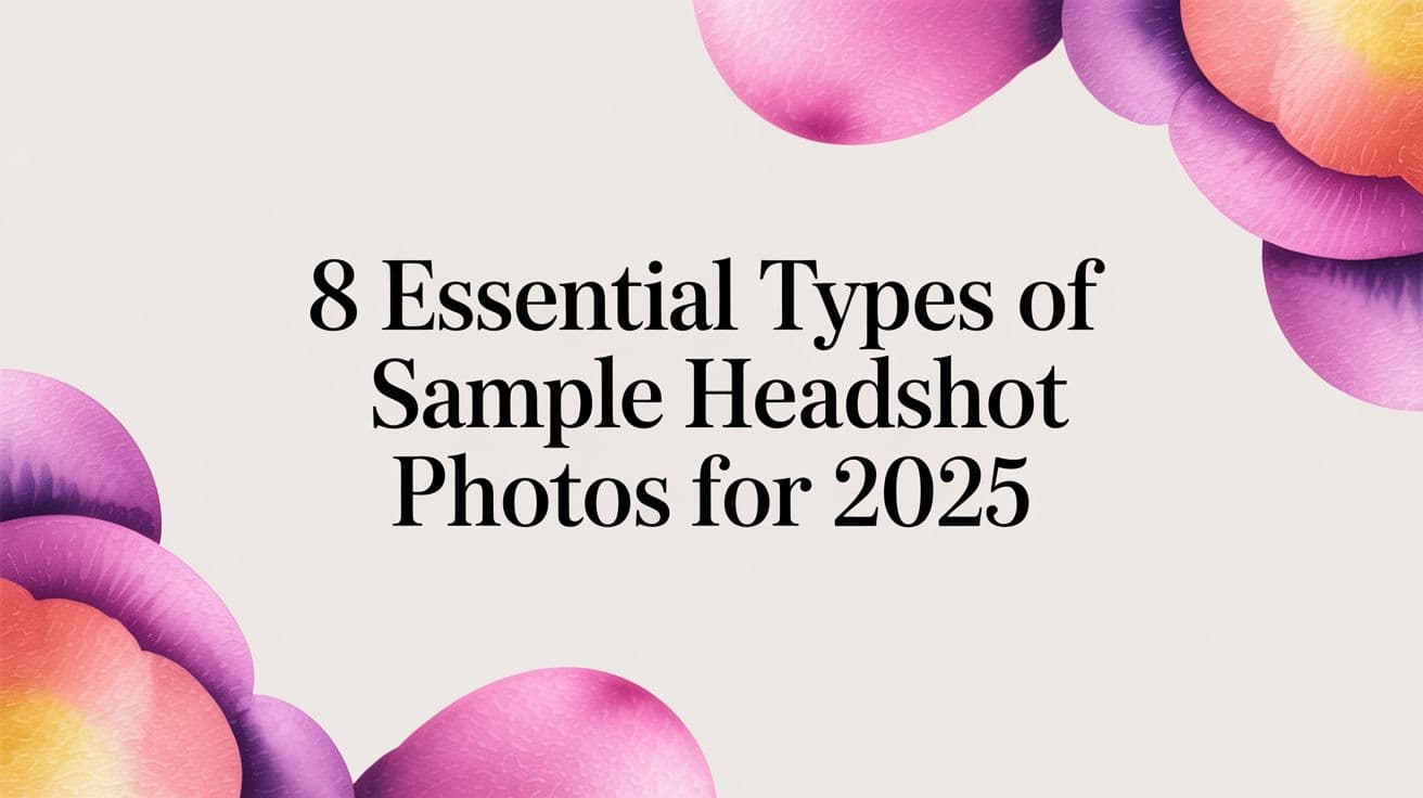 8 Essential Types of Sample Headshot Photos for 2025