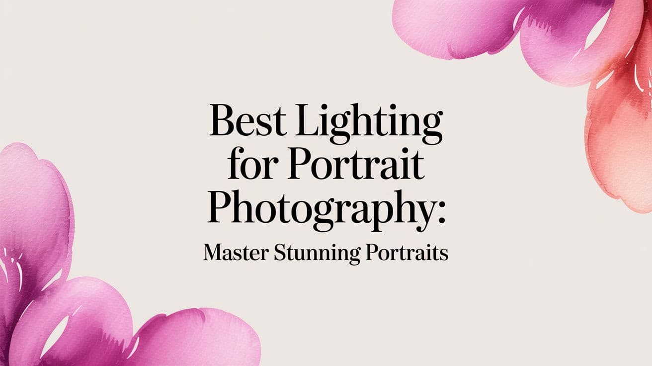 Best Lighting for Portrait Photography: Master Stunning Portraits