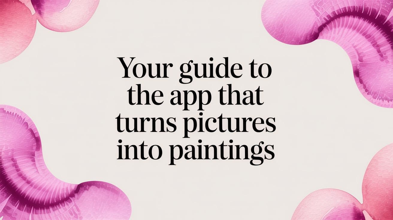 Your Guide to the App That Turns Pictures into Paintings